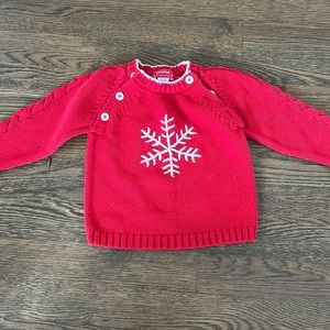 Baby gap red snowflake sweater 6-12 months